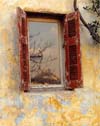 Window, Red Shutters, Athens, Greece