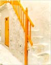 Yellow Railing, Mykonos, Greece