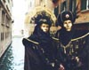 Two Figures, Gold Masks, Venice, Italy