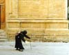 Lady in Black Begging, Florence, Italy