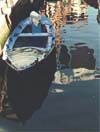 Blue Boat, Canal Reflection, Venice, Italy