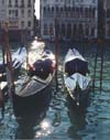 Two Gondolas in Sunlight, Venice, Italy