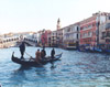 Figures in Gondola, Venice, Italy