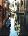 Canal, Blue Boat, Venice, Italy