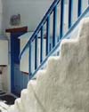 Blue Rail & Stairs, Mykonos, Greece