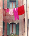 Hot Pink Laundry, Venice, Italy